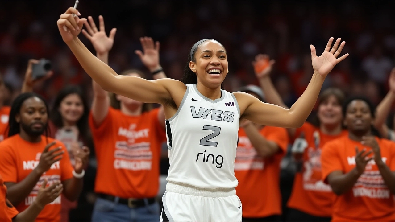 A'ja Wilson's tearful hug with NBA star Bam Adebayo caps Aces title